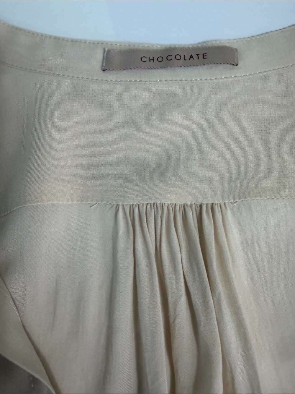 Chocolate Women’s Ivory Cream Cotton Tunic Blouse Size 44 - Picture 4 of 7